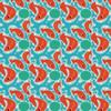 GRAPHICS & MORE Artsy Orange Fishes on Blue Pattern Gift Wrap Wrapping Paper Rolls view 2