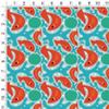 GRAPHICS & MORE Artsy Orange Fishes on Blue Pattern Gift Wrap Wrapping Paper Rolls view 3