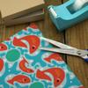 GRAPHICS & MORE Artsy Orange Fishes on Blue Pattern Gift Wrap Wrapping Paper Rolls view 4