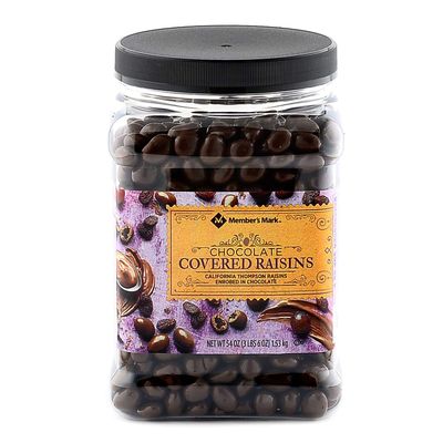 Member's Mark Chocolate Raisins 54 oz. (pack of 4) A1