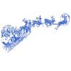 1/2 Sheet - Santa Sleigh Christmas Winter Birthday - D24231 - 2D Edible Cake/Cupcake Party Topper - D24231 view 1