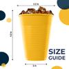 Exquisite Party Solids 12 Oz Yellow Plastic Cups For Party Supplies 50 Pack | Yellow Disposable Cups Plastic | Disposable Drinkware For Parties, Events & Everyday view 2