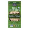 Lundberg Organic Thin Stackers, Basil & Thyme, 6 Oz, Gluten-Free, Vegan, Kosher, Usda Certified Organic, Non-Gmo Verified, Whole Grain Brown Rice, 6 Oz view 1