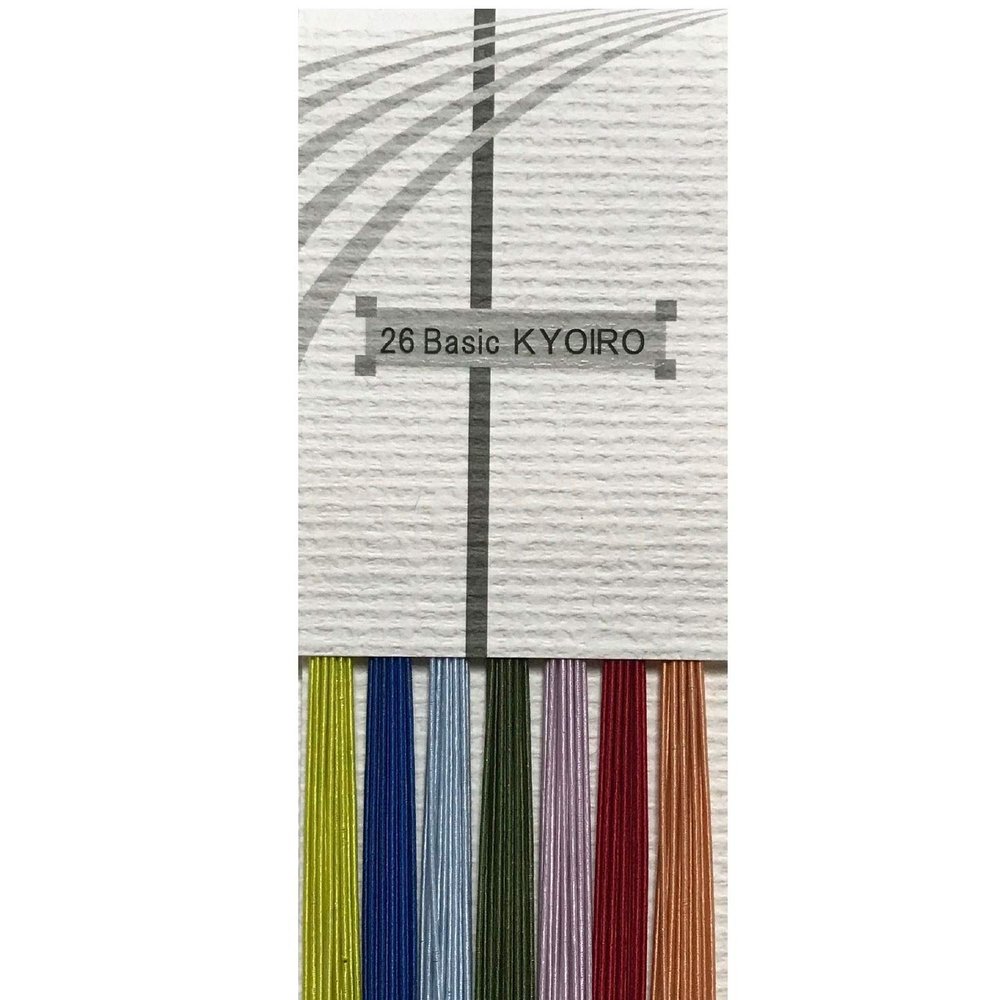 Mono Craft SOM-026 Mizuhiki Package, 7 Colors, 23.6 inches (600 mm), Basic Kyoto Color