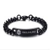 VNOX 8MM Black Stainless Steel PENICILLIN?Allergy Medical Alert ID Tag Link Chain Bracelet for Unisex,8.0" view 1