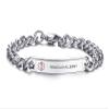 VNOX 8MM Stainless Steel PENICILLIN?Allergy ID Tag Medical Alert Emergency Bracelet for Unisex,8.0" view 1