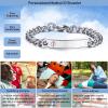 VNOX 8MM Stainless Steel PENICILLIN?Allergy ID Tag Medical Alert Emergency Bracelet for Unisex,8.0" view 2