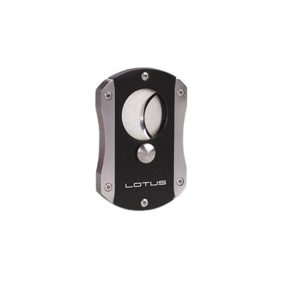 Jewels By Lux Lotus Black Matte and Brushed Chrome Deception Cigar Cutter