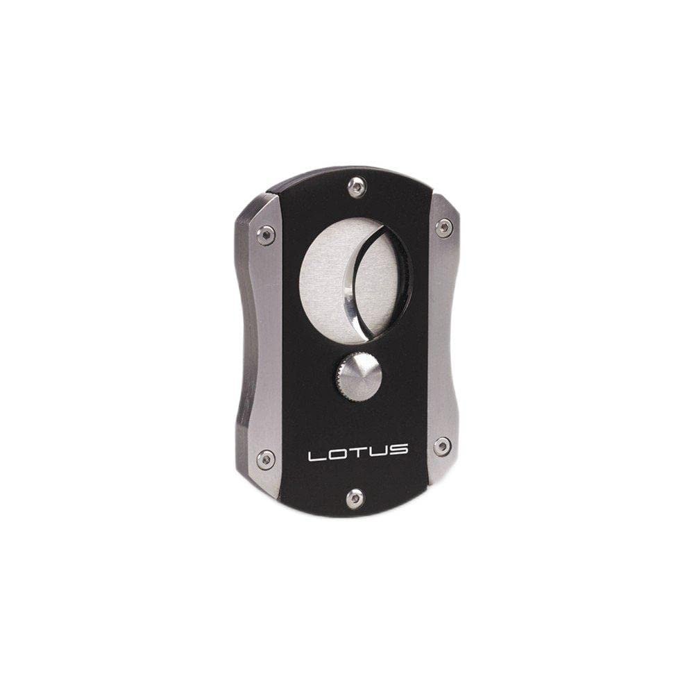 Jewels By Lux Lotus Black Matte and Brushed Chrome Deception Cigar Cutter