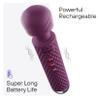 bed geek Cordless Personal Massage Wand  Waterproof & USB Rechargeable, Skin-Soft Silicone, 20 Vibration Patterns, 8 Speed Settings, Memory Function for Relaxation and Muscle Comfort view 3