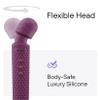 bed geek Cordless Personal Massage Wand  Waterproof & USB Rechargeable, Skin-Soft Silicone, 20 Vibration Patterns, 8 Speed Settings, Memory Function for Relaxation and Muscle Comfort view 4