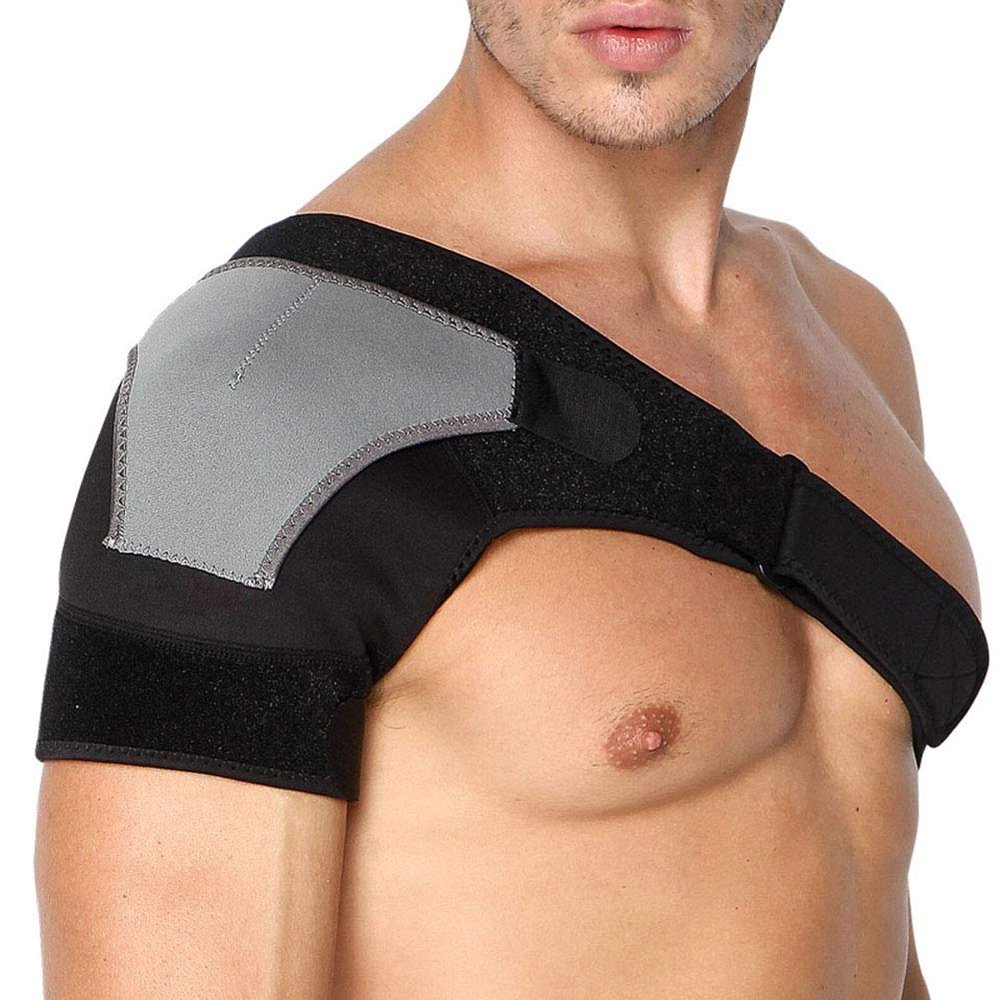 1PCS Back Support Adjustable Bandage Protector Reinforced Functional-Training-Equipment Single Shoulder Strap (Left)