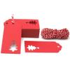 100 PCS Red Christmas Tree Gift Tags Paper Tags with String Gift Wrapping Tags Blank Gift Tag Vintage Wedding Craft Hang Tags view 1