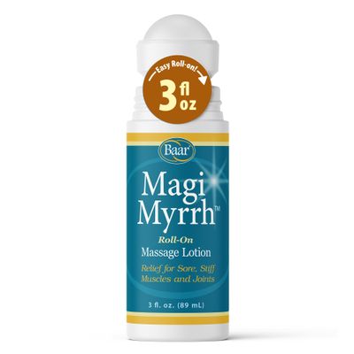 Magi Myrrh Massage Lotion Roll-On, Helps Relieve Sore, Stiff Muscles and Joints, 3 fl. oz.