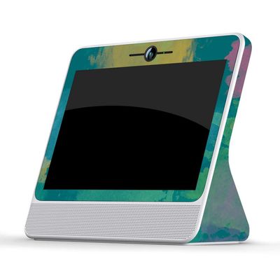 MightySkins Skin Compatible with Facebook Portal - Watercolor Blue | Protective, Durable, and Unique Vinyl Decal wrap Cover | Easy to Apply, Remove, and Change Styles | Made in The USA