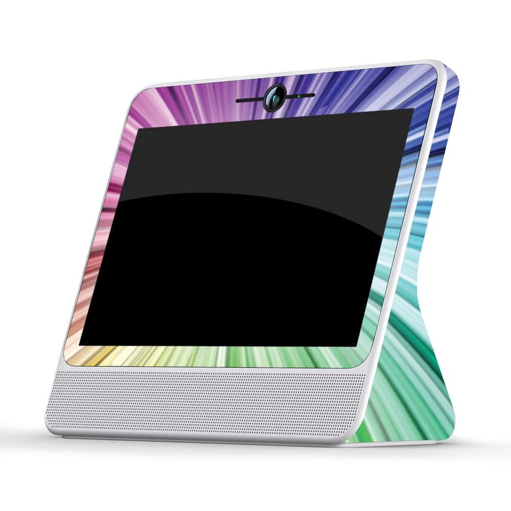 MightySkins Skin Compatible with Facebook Portal - Rainbow Explosion | Protective, Durable, and Unique Vinyl Decal wrap Cover | Easy to Apply, Remove, and Change Styles | Made in The USA
