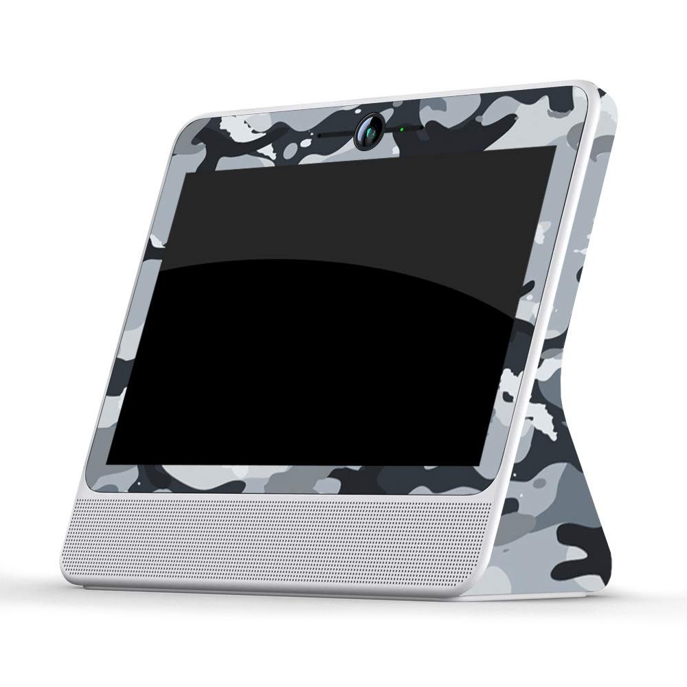 MightySkins Skin Compatible with Facebook Portal - Gray Camouflage | Protective, Durable, and Unique Vinyl Decal wrap Cover | Easy to Apply, Remove, and Change Styles | Made in The USA