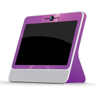 MightySkins Skin Compatible with Facebook Portal - Purple Lightning | Protective, Durable, and Unique Vinyl Decal wrap Cover | Easy to Apply, Remove, and Change Styles | Made in The USA