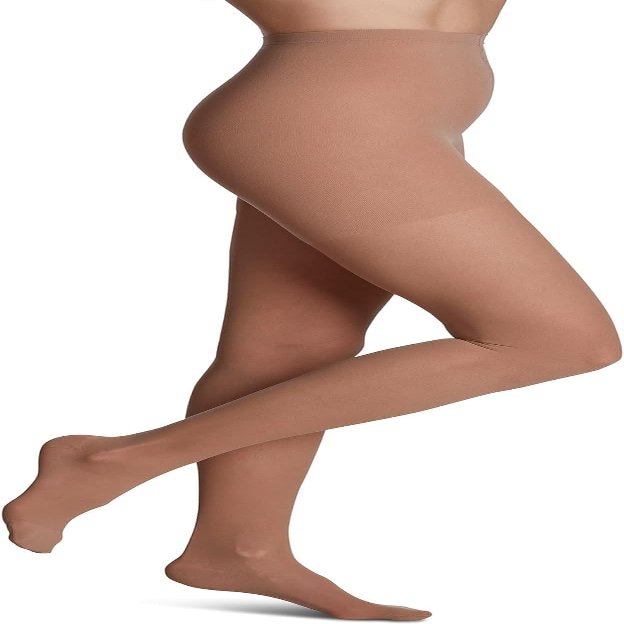 SIGVARIS Womens Style Sheer 780 Closed Toe Pantyhose 15-20mmHg - Toasted Almond - Small Long