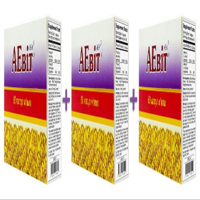 AEvit (A 100,000 IU and E Vitamins Complex 60 softgels (3)