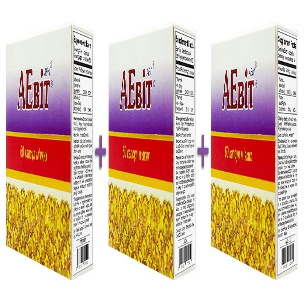 AEvit (A 100,000 IU and E Vitamins Complex 60 softgels (3)