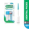 GUM Soft-Picks Wider Space, Easy to Use Dental Picks for Teeth Cleaning and Gum Health, With Convenient Carry Case, Dentist Recommended Dental Floss Picks, 100ct (6pk) view 2