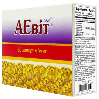 AEvit (A 100,000 IU and E Vitamins Complex 60 softgels (1)