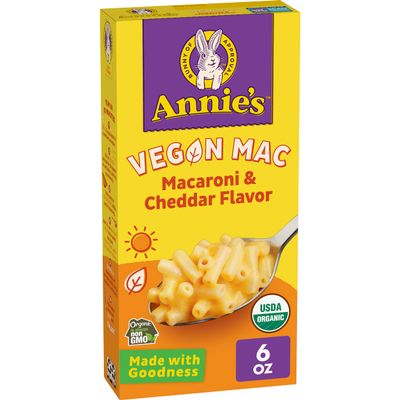 Annie's Organic Cheddar Flavor Vegan Mac, 6 oz