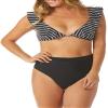 Raisins Del Mar Stripe Paradise Flounce Top White view 1