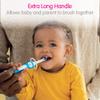 MAM Training Toothbrush for Babies (1 Baby's Brush with Safety Shield), Baby Toothbrush with Brushy The Bear Character, Interactive App, for Boys 5+ Months, Blue view 4