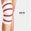 1Pair 2M*8CM Fitness Pressurized Straps Gym Weight Lifting Leg Knee Compression Training Wraps Elastic Bandages (White with red) view 1