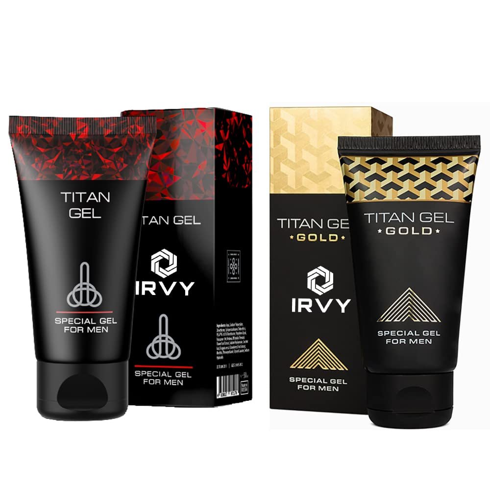 2in1 Massage Cream Titan Gel Gold Original with Titan Gel Red