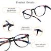 LifeArt Blue Light Blocking Glasses, Anti Eyestrain, Computer Reading Glasses, Gaming Glasses, TV Glasses for Women, Anti Glare (Blue Floral, No Magnification) view 2