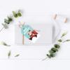 Andaz Press Christmas Classic Gift Tags, Santa Claus with Gift Sack Aqua Snowflake Sky, Merry Christmas, 20-Pack view 3