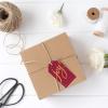 Andaz Press Christmas Classic Gift Tags, Faux Gold Glitter Joy on Burgundy Maroon, to from, 20-Pack view 2