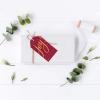 Andaz Press Christmas Classic Gift Tags, Faux Gold Glitter Joy on Burgundy Maroon, to from, 20-Pack view 3