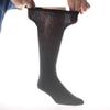 12 PAIR KNEE HIGH DIABETIC SOCKS BLACK BIG MEN PHYSICIAN'S CHOICE OVER THE CALF CREW 13-15 view 3