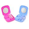 Honbay 2PCS Portable Travel Contact Lens Case Kit Mini Contact Lens Box with Mirror(blue+pink) view 1