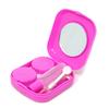 Honbay 2PCS Portable Travel Contact Lens Case Kit Mini Contact Lens Box with Mirror(blue+pink) view 3