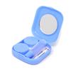 Honbay 2PCS Portable Travel Contact Lens Case Kit Mini Contact Lens Box with Mirror(blue+pink) view 4