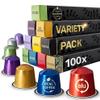 Mixed Variety Pack for Nespresso | 100 Test Winning Aluminum Capsules | 9 Distinctive Italian Flavors | 100% Nespresso Compatible Pods view 1