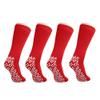 Nobles XXXL Extra Wide Bariatric Non Skid Slipper Socks for Swollen Feet and Edema -XXXL Extra Wide (4 Pairs Red) view 1