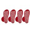 Nobles XXXL Extra Wide Bariatric Non Skid Slipper Socks for Swollen Feet and Edema -XXXL Extra Wide (4 Pairs Red) view 3