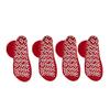 Nobles XXXL Extra Wide Bariatric Non Skid Slipper Socks for Swollen Feet and Edema -XXXL Extra Wide (4 Pairs Red) view 4