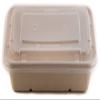 [100 Pack] 34oz Compostable Eco Friendly Container Trays with Lids - Rectangular Oblong Tree Free Sugarcane Bagasse Meal Prep Bento Boxes Take Out Catering Microwavable Deep Container by EcoQuality view 1