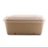 [100 Pack] 34oz Compostable Eco Friendly Container Trays with Lids - Rectangular Oblong Tree Free Sugarcane Bagasse Meal Prep Bento Boxes Take Out Catering Microwavable Deep Container by EcoQuality view 3
