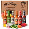 Melindas Chef Figs Heat & Flavor Collection - Gourmet Hot Sauce Gift Set with a Variety of Flavors & Spice Levels - Includes Ghost, Mango, Garlic, Red Savina, Scotch Bonnet, Jalapeo - 5 oz, 6 Pack view 1