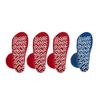 Nobles XXXL Extra Wide Bariatric Non Skid Slipper Socks for Swollen Feet and Edema -XXXL Extra Wide (4 Pairs 3 Red 1 Blue) view 3