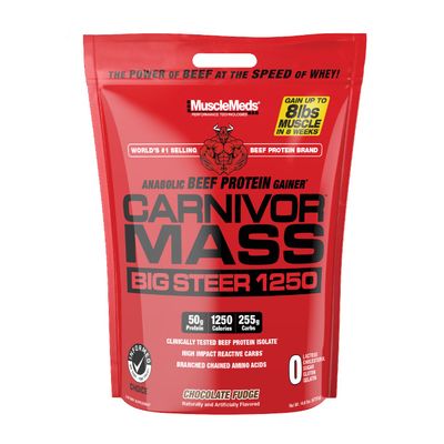 MuscleMeds Carnivor Mass Chocolate Big Steer 1250, 15 Lb (Packaging May Vary)