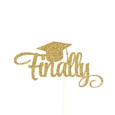 Finally Cake Topper, Graduation Cake Topper, Congrats Grad, Graduation Party